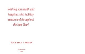 #GS25 - Red Truck with Tree "Happy Holidays" Postcard - Image 2