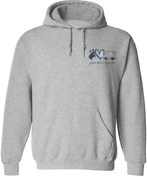 #HSWSC10 - Peace Love Postal Crest Hoodie