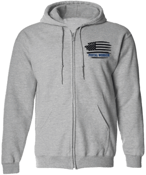 #HZSWS03 - Swoosh Flag (Black & Blue) Zipper Hoodie