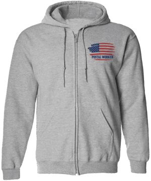 #HZSWS04 - Swoosh Flag (Red & Blue) Zipper Hoodie