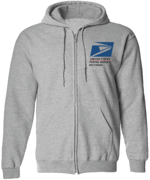 #HZSWS07 - USPS Logo Retired Zipper Hoodie