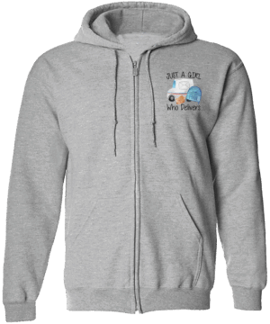 #HZSWS08 - Just a Girl Zipper Hoodie