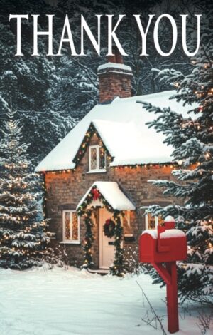 #TY25 - Stone House with Mailbox "Thank You" Postcard