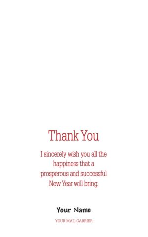 #CC2500 - Gold Balls "Thank You" Greeting Card - Image 2