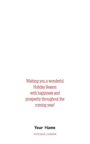 #CC2501 - Black Mailbox "Happy Holidays" Greeting Card - Image 2