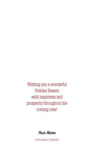 #CC2501 - Black Mailbox "Happy Holidays" Greeting Card - Image 3
