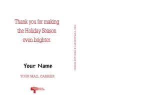 #CPC2500 - Red Mailbox "Thank You" Postcard - Image 2