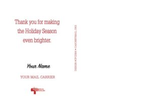 #CPC2500 - Red Mailbox "Thank You" Postcard - Image 3